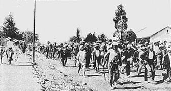 Gandhi leads the march from Natal to the Transvaal