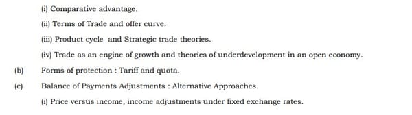 Economics Syllabus For UPSC