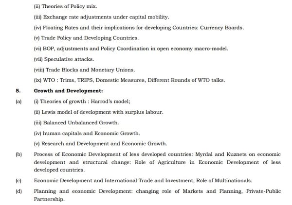   Economics Syllabus For UPSC