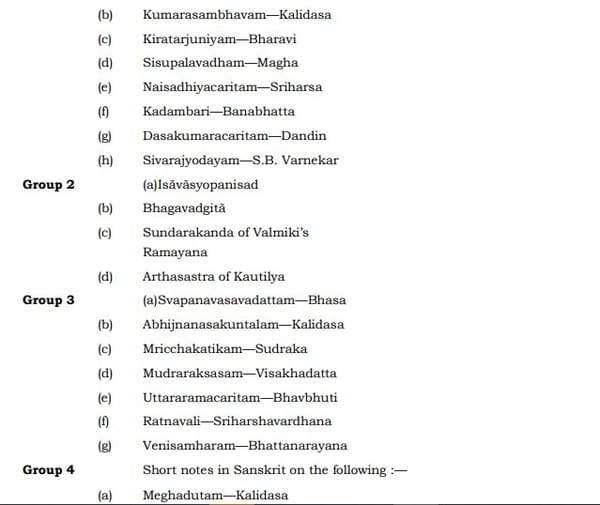 UPSC Sanskrit Literature Syllabus- Sanskrit Literature Optional Syllabus Paper-II 2