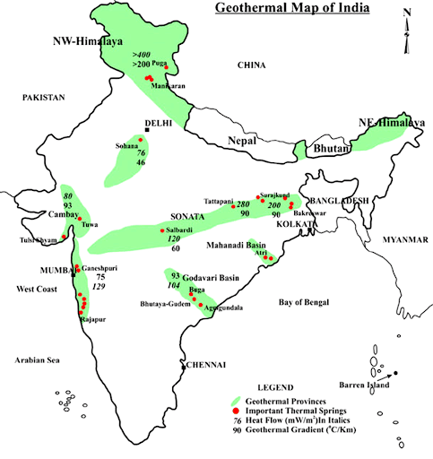 Geothermal map
