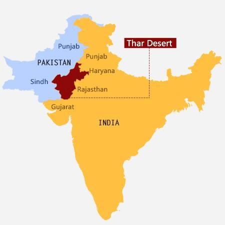 Location of Thar Desert