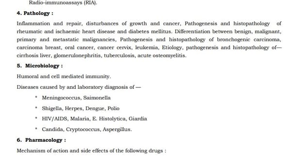 UPSC Medical Science Syllabus- Paper -I 3