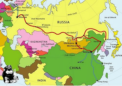 Geographical Spread of Trans Siberian Railway
