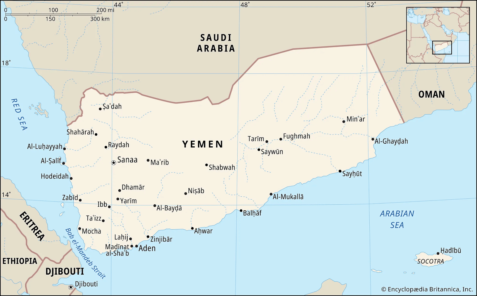 yemen geography  specifiction